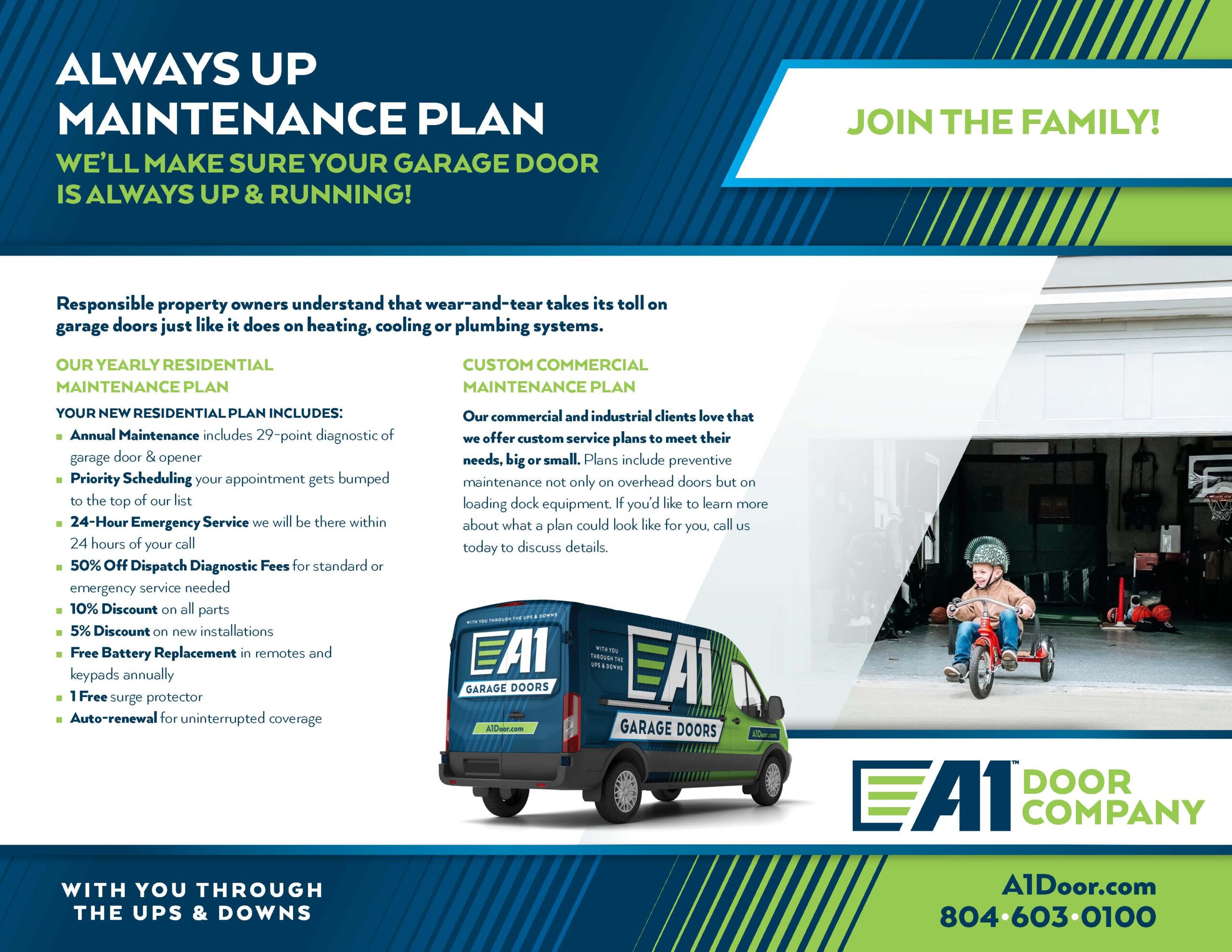 Always Up Garage door Maintneance Plans- - mechanicsville virginia
